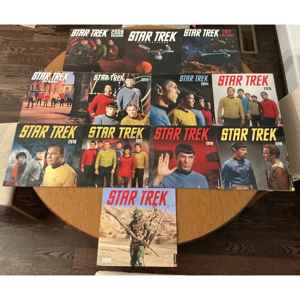 Star Trek Wall Calendar Lot 2009-2020 Original Series Sci-Fi Decor 12 Pack